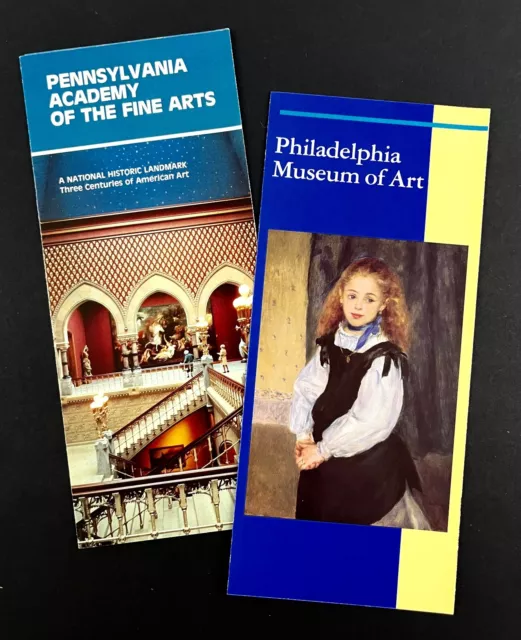 1980s Philadelphia Pennsylvania Fine Arts Museum Vintage Travel Brochure Lot