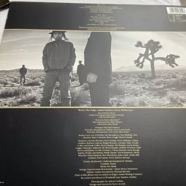 U2 The Joshua Tree GATEFOLD Island Records Vinyl LP 3