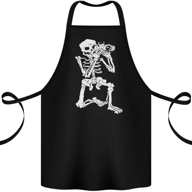Skeleton Photographer Photography Cotton Apron 100% Organic