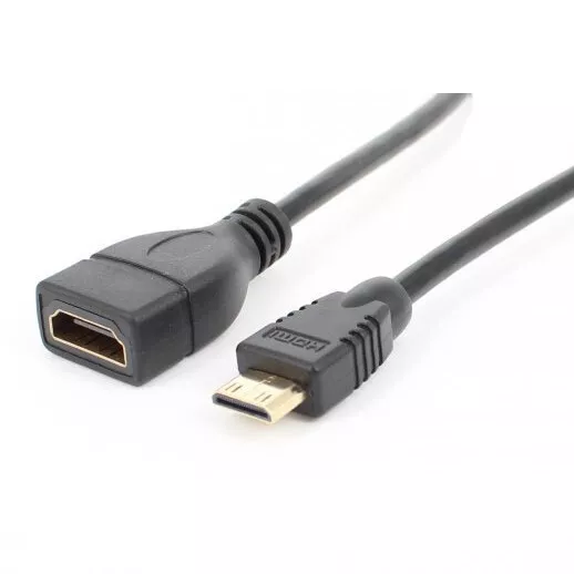 Mini HDMI ( Type C ) Male to HDMI (Type A ) Female Extension Adapter Cable 2