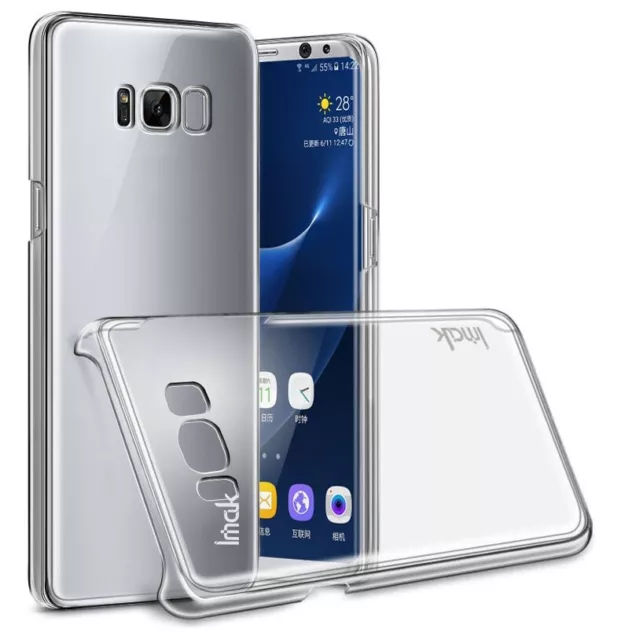 Imak Crystal II Hülle für Samsung Galaxy S8+ Klar Hart Ultra Dünne Handyhülle