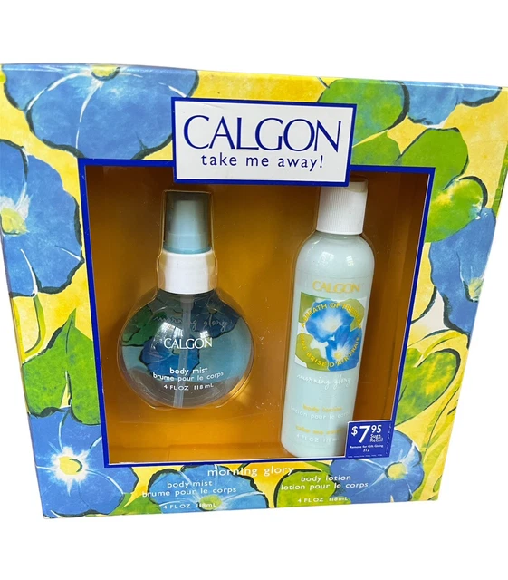 Vintage Calgon Morning Glory Body Mist & Body Lotion Gift Set, NEW