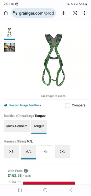 msa safety harness