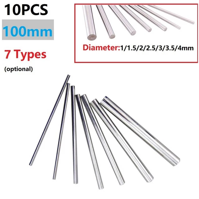 Barre Ronde En Acier Inoxydable 304 - Diamètre 8mm X Longueur 250mm - Lot De 2 Pièces Pour Bricolage Et Modélisme - 5