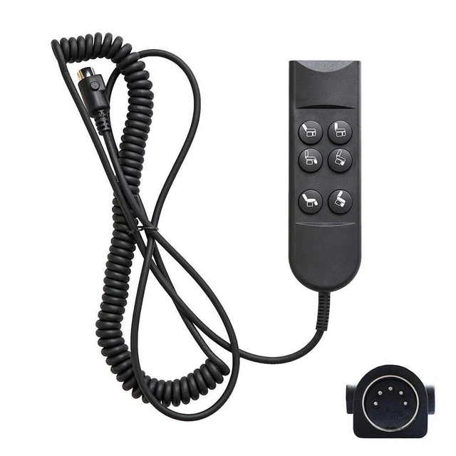 6 Button 5 Pin Remote for Lazy Boy Okin Limoss Pride Catnapper Power Recliner