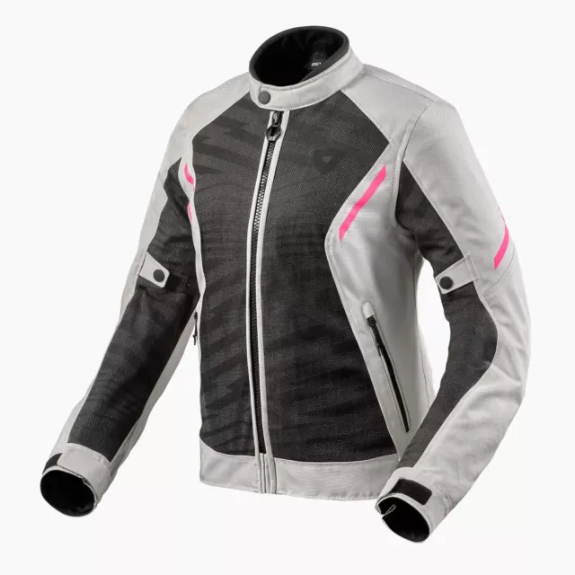 Giacca Moto Donna - Rev'it Torque 2 H2O Lady - Nero-Grigio Chiaro - Taglia 34 Eu