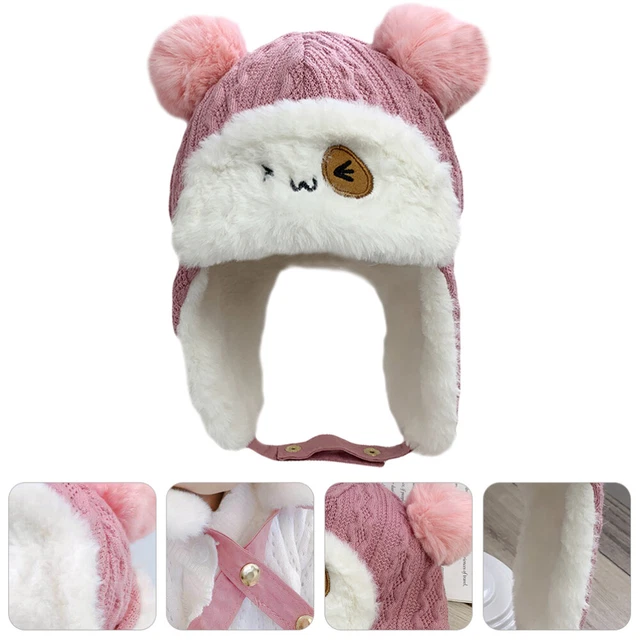 Earflap Beanie Hat Baby Girls Boys Toddler Winter Hat Scarf Set Kids Winter Hat