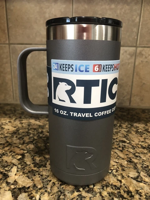 RTIC 16oz Coffee Mug w/Handle Portable Travel Thermal Cup Vacuum insulated (NEW) 2