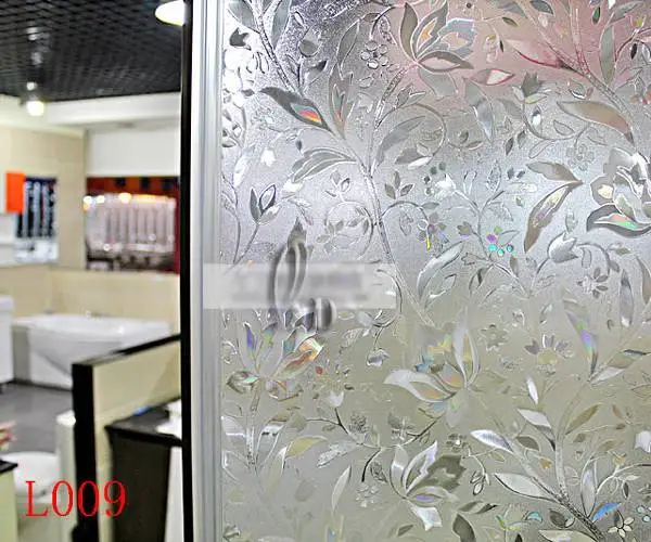 90cm x3m Static Glueless 3D Reusable Removable Frosted Window Glass Film L009