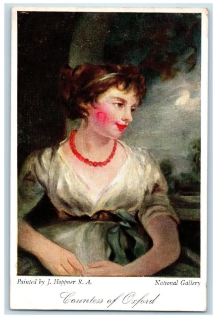 Countess Of Oxford Postcard Painted J Hoppner RA National Gallery Oilette Tuck's