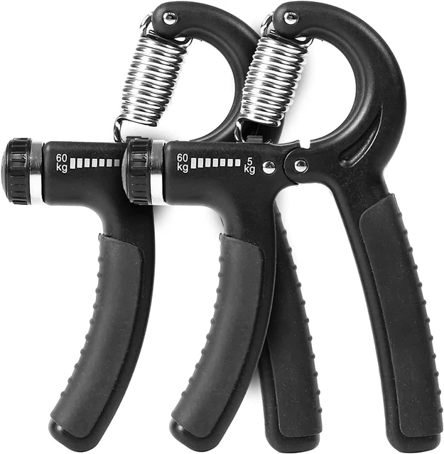 2 Pack Adjustable Hand Grip Finger Exerciser with Stainless Steel Springs