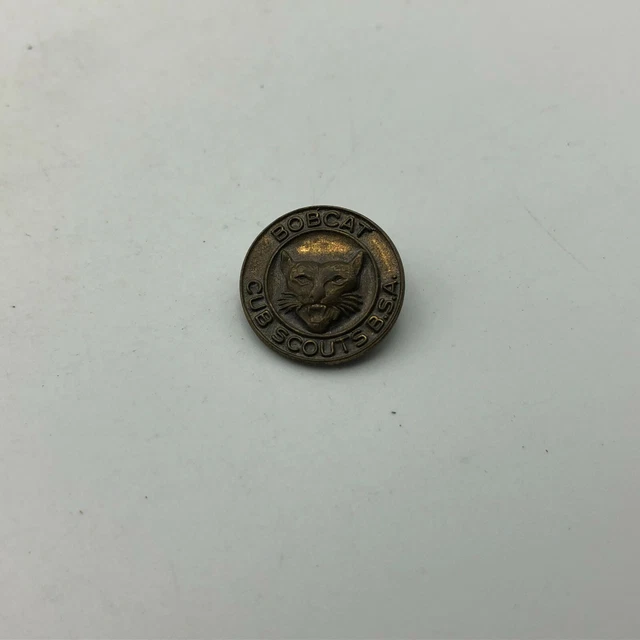 EARLY VINTAGE BOBCAT Cub Scouts BSA Uniform Lapel Collar Hat Pin Older H3 £5.68 PicClick UK