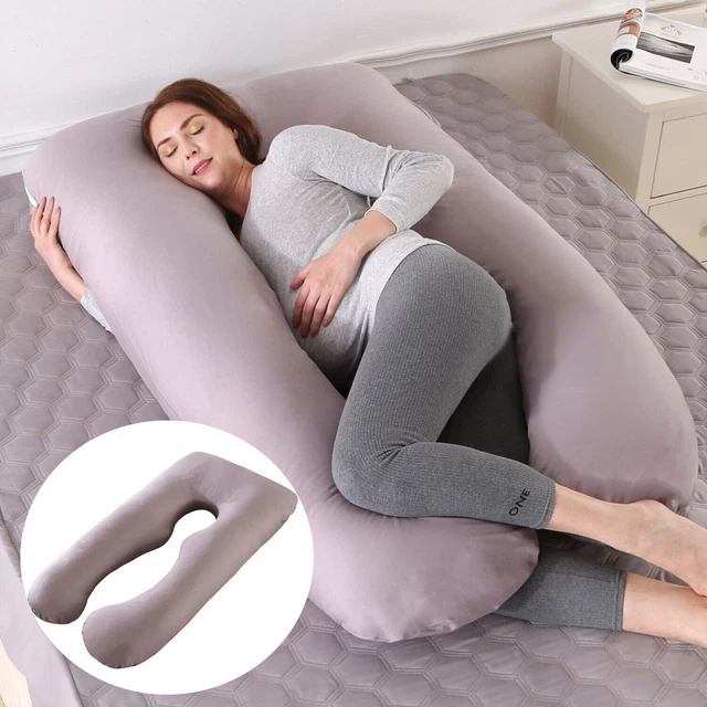 Full Body Nursing Pregnancy Pillow U-Shaped Maternity Sleeping Cotton Cover