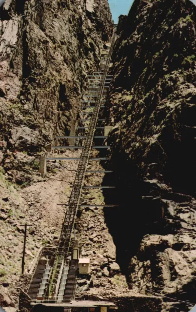 Postcard CO Canyon City Incline at the Royal Gorge Posted 1961 Vintage PC H9251