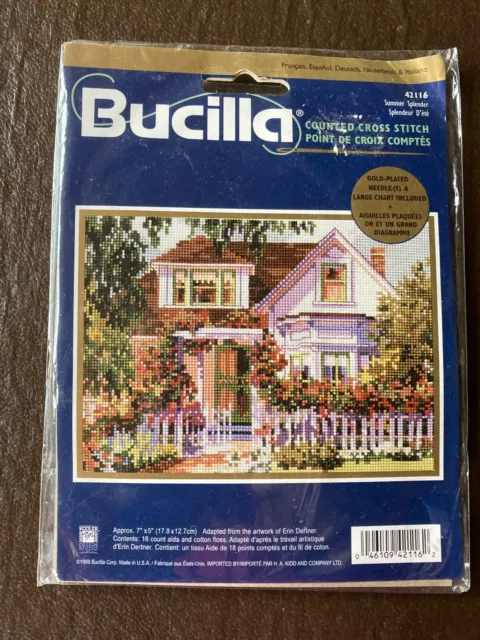 Bucilla Gold Plated cross stitch kit size 7" x 5"