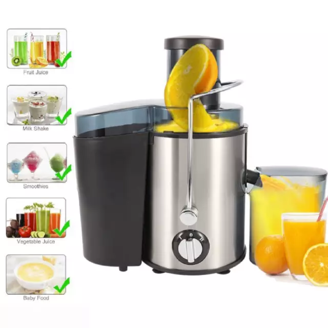 800W Juicer Machine Fruit Veg & Citrus Centrifugal Electric Extractor Home Trip