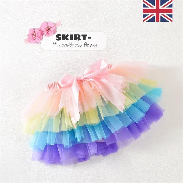 Infant Baby Girls Birthday Outfit Romper Cake Smash Tutu Skirts Newborn