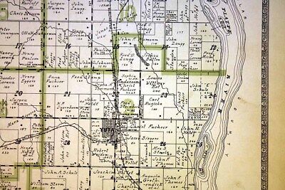 Union Township 1918 Plat Map Saunders County Nebraska Platte River 3