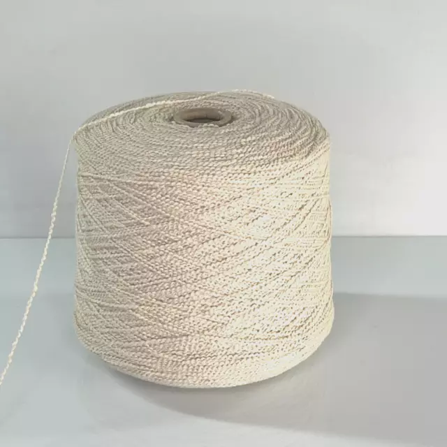 STOCK YARN by LORO PIANA, 100% COTONE Soft boucle Nm 3300 LIGHT BEIGE ÉCRU880g