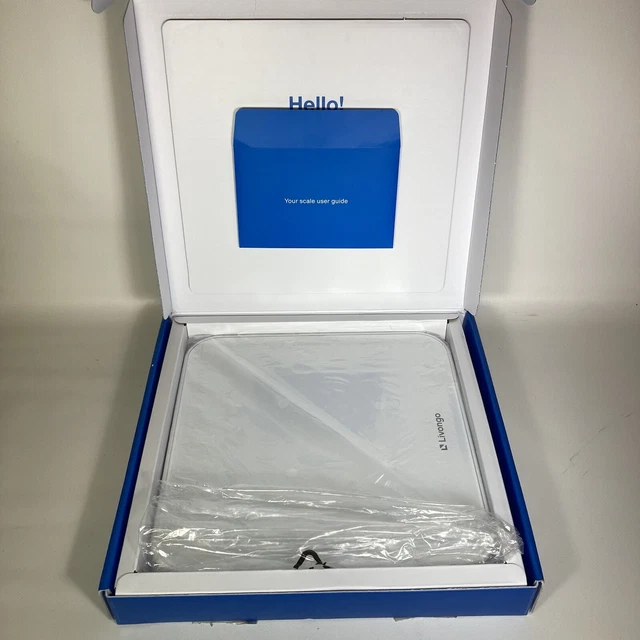 Livongo WM1500 Cuerpo Celular Baño Inteligente Gimnasio Escala Blanco Moderno Elegante