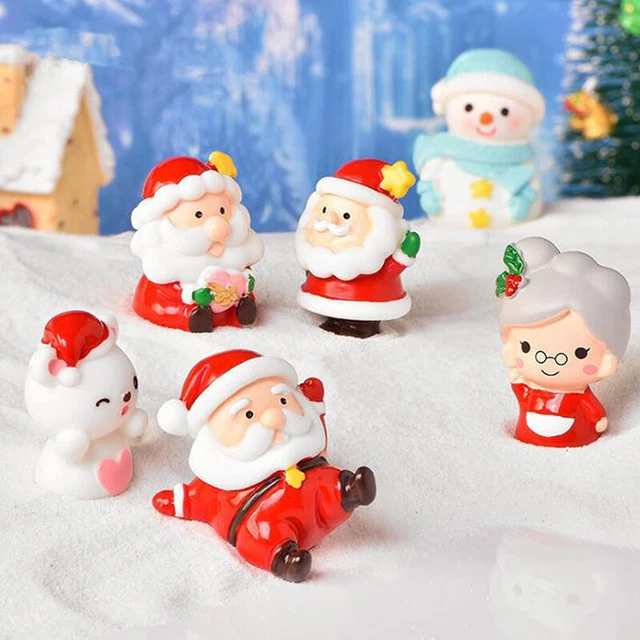 Christmas Miniature Statue Decor Micro Landscape Portable Decor for Home Des-RM