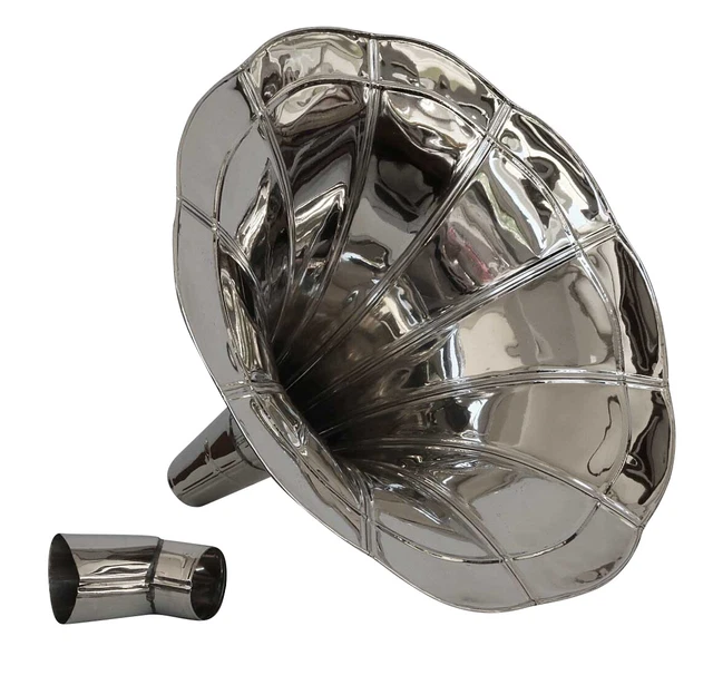 Fonendoscopio  trompetilla sirena decoración plata 40cm estilo antiguo 2
