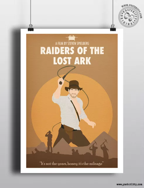 RAIDERS OF LOST ARK - Minimalist Movie Poster Posteritty Minimal Indiana Jones