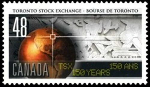 CANADA Sc# 1962  TORONTO STOCK EXCHANGE  50th ANNIVERSARY  2002  MNH mint
