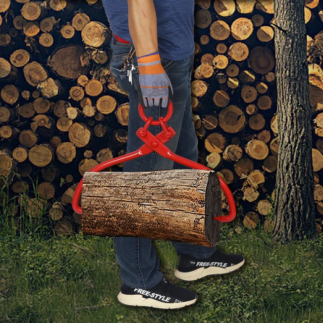 Portable Timber Claw Hook 32" Log Tong Grapple Claw Lumber Skid Logging Grabber