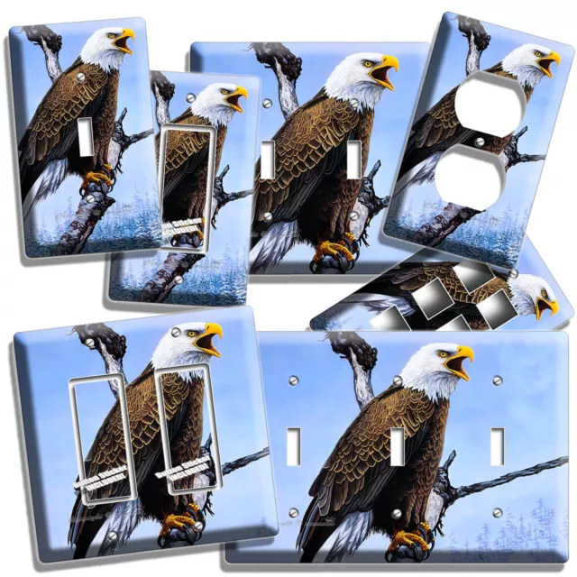 American Bald Eagle In The Wild Light Switch Outlet Wall Plates Home Room Decor