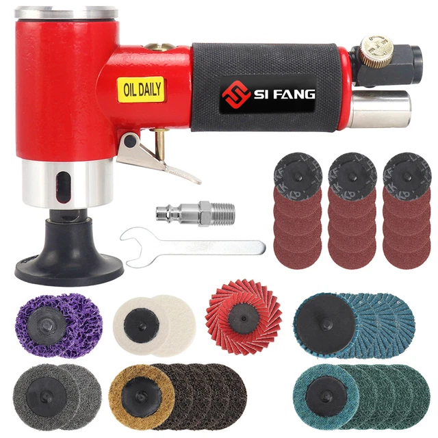 36PC MINI ORBITAL Air Sander Pneumatic Polishing Machine Set Buffer
