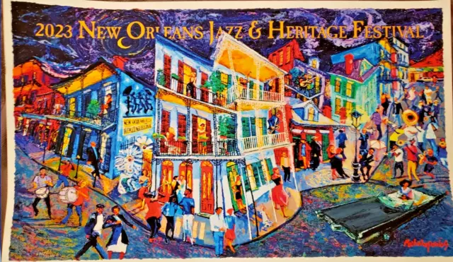 2023 Official New Orleans Jazz Fest festival poster Numbered of 10000