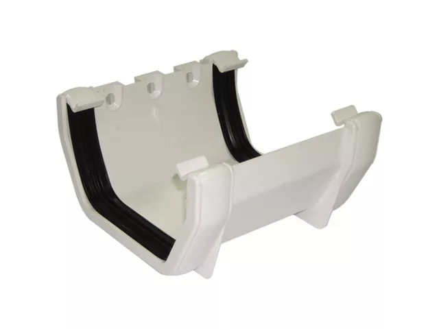 Floplast RUS1WH Grondaia linea quadrata 114 mm - Staffa unione - Bianco