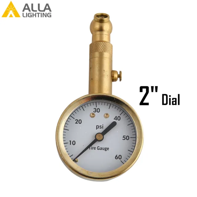 2"  Copper TIRE PRESSURE GAUGE,ANSI B 40.1 Grade B Accuracy,Mechanic Tool