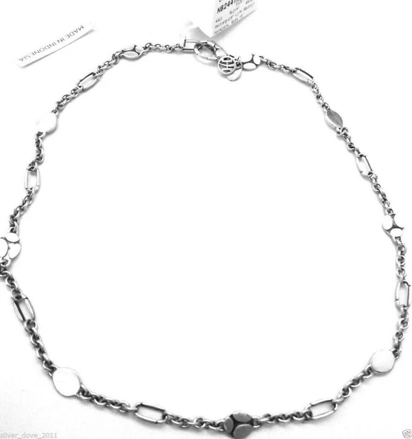 New! FABULOUS John Hardy Kali Rectangle Sautoir 16" Lg Clasp Necklace JH hangtag