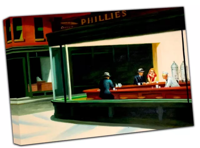 Nighthawks Paint By Edward Hopper Picture Print On Framed Canvas Wall Art