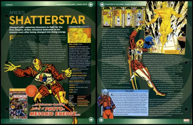 Shatterstar - Arides #AR-01 Villains - Cosmic Marvel Fact File Page