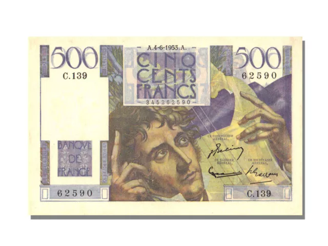 [#10130] Billet, France, 500 Francs, 500 F 1945-1953 ''Chateaubriand'', 1953, 19