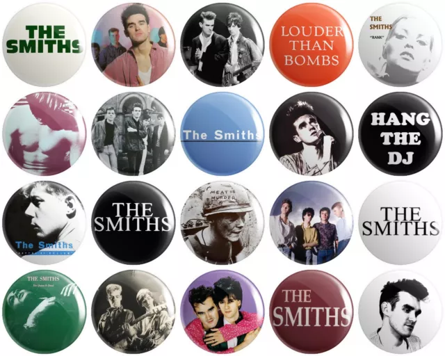 20 x The Smiths BUTTON PIN BADGES 25mm 1 INCH – Rock Pop Morrissey Marr Band