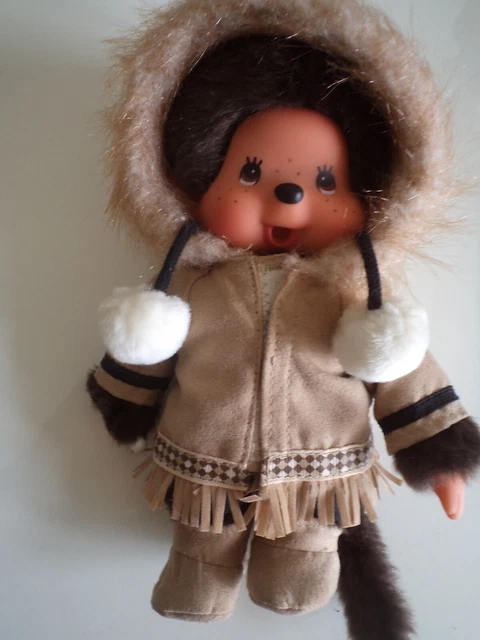 Peluche Doudou Kiki Monchichi Le Vrai Esquimau Alaska 20 Cm