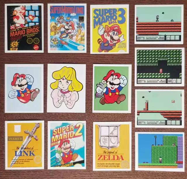 1992 NINTENDO Super Mario Merlin Italy complete set 276 stickers + 5 packs gift 2