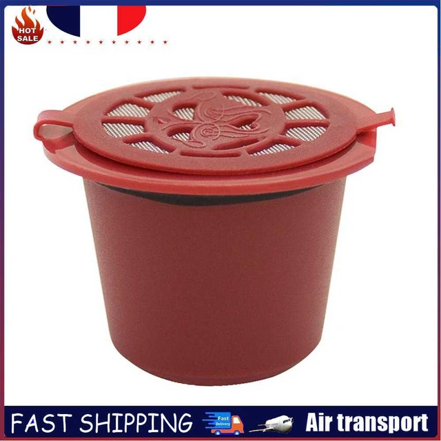 Reusable Refill Coffee Capsule Filter Shell for Nespresso Machine (Red)