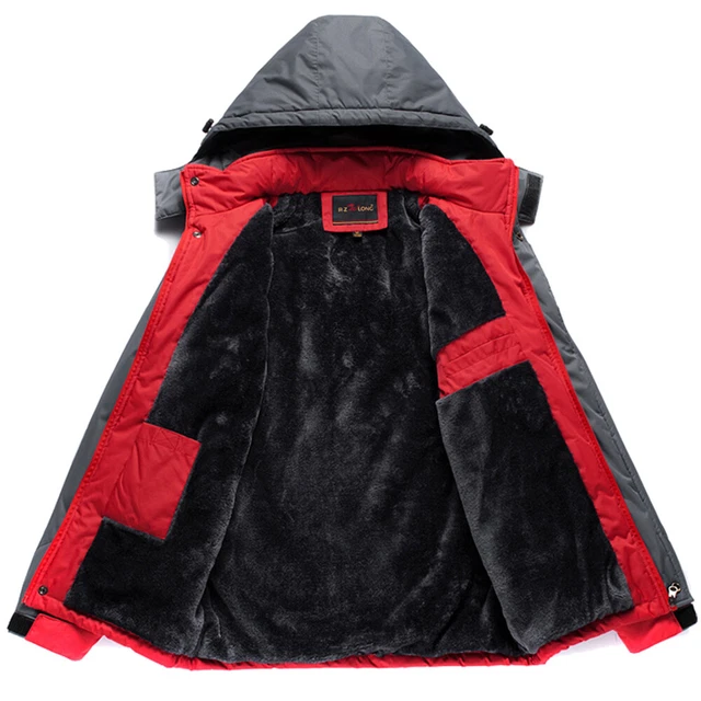 Men's Winter Windproof Fleece Lined Jacket Outwear Waterproof Warm Jackets Coats 8