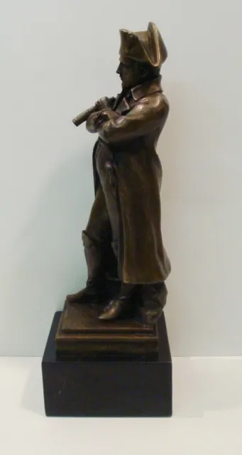 Estatua Napoleón Frances Estilo Bronce sólido Firmado 3