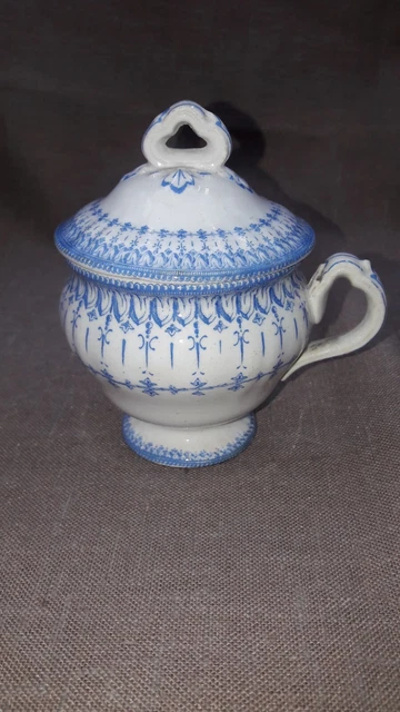 Lot De 7 Anciens Petits Pots à Crème En Porcelaine - Monogrammé - France
