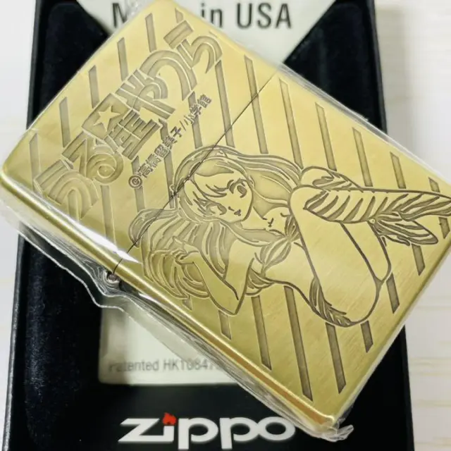 Zippo Oil Lighter Urusei Yatsura The Return Of Lum Autograph Gold Brass Japan