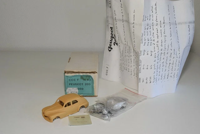 CCC F Peugeot 203 1959 Kit monté white metal 1/43