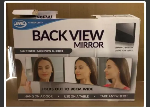 JML 3 Way Back View Mirror-Self Hair Cut,360° Trifold Barber Mirrors & Makeup