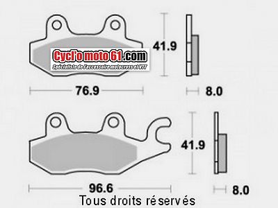 Plaquettes de frein Arrière Aeon Cobra 180 RS de 2006 à Nc 