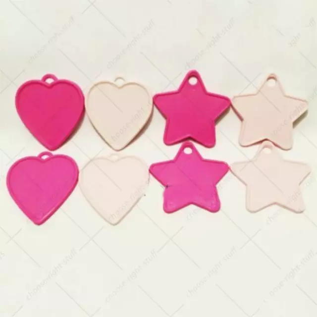 Rosa Azul Plástico Corazón Estrella Forma Globos Peso Para Boda Cumpleaños Lazos